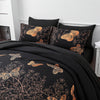 7Pcs Erosebridal Golden Butterfly Print Comforter Set - Stain Resistant, Ultra Soft Microfiber, Lightweight, Woven Bedding With 100% Polyester Fiber Fill - Queen/King Size Bed In A Bag For All Seasons