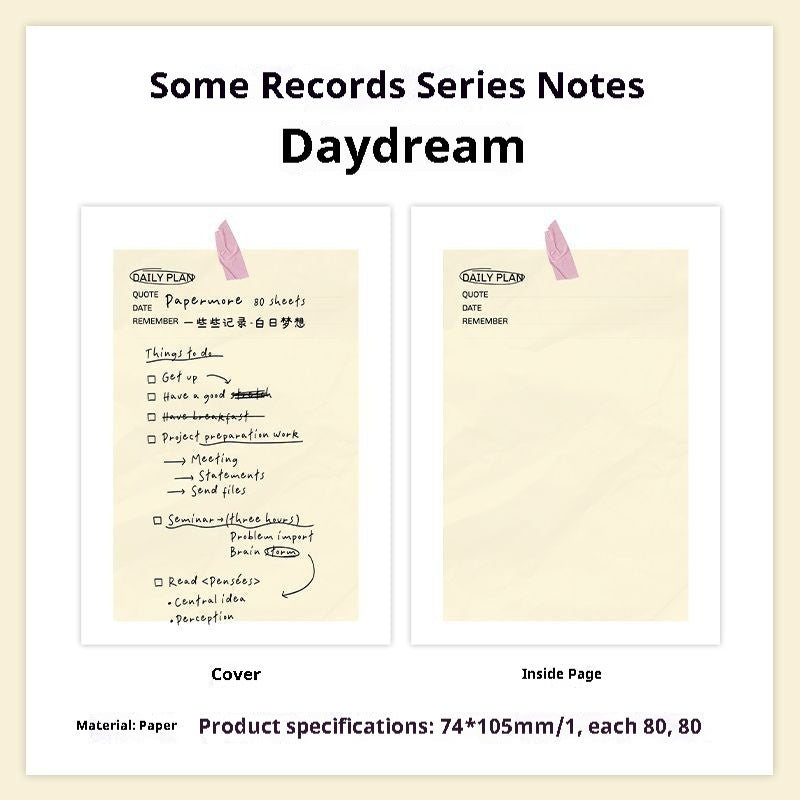 Notepad Simple Style Journal Decoration Learning Message
