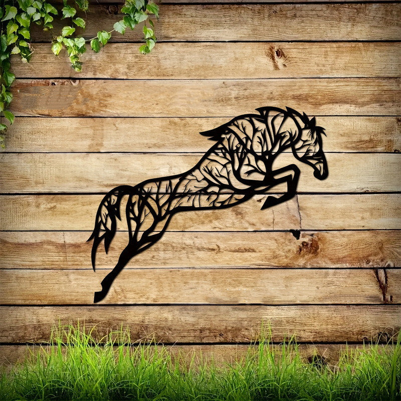 Geometric Metal Horse Wall Art Family Office Decorations
