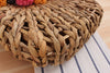 The New Hollow Hand-carried Straw Woven Bag Cute Colored Fur Balls