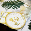 oh baby baby theme paper cup paper plate