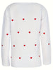 Valentine's Day Heart Print Sweater, Casual V Neck Long Sleeve Sweater For Fall & Winter, Women's Clothing