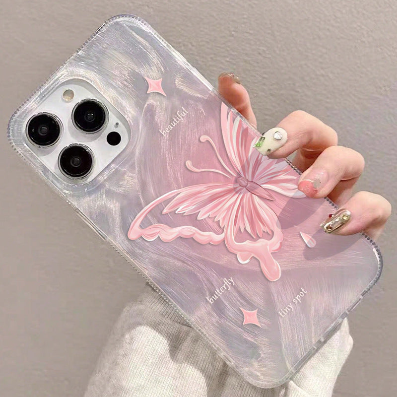 Feather Yarn Butterfly New Silicone Phone Case