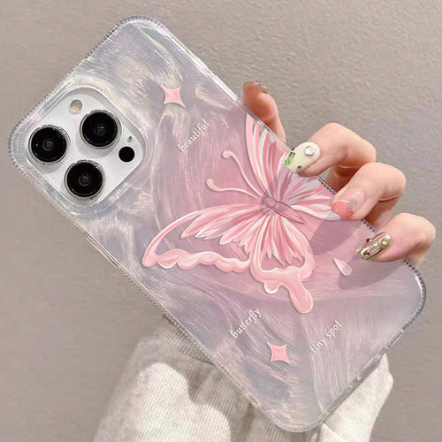 Feather Yarn Butterfly New Silicone Phone Case