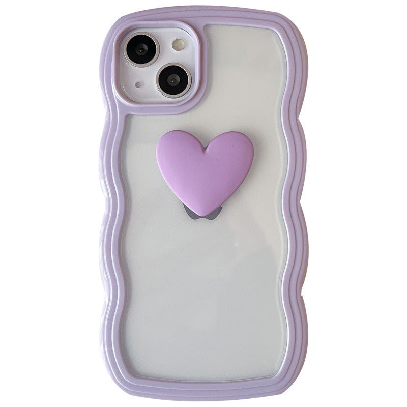 Love Wave Border Phone Case Transparent 3D