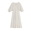 Dress Women Summer V-neck Puff Sleeve Women's Clothing