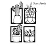 Cactus Metal Art Silhouette Decorative Painting Home
