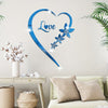 1pc Glamorous Romantic Heart Acrylic Mirror Wall Sticker - Self-Adhesive, Removable, 1mm Thick - Adds Romantic Charm to Living Room & Bedroom Decor - Vibrant, Durable & Easy to Apply