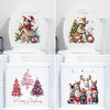 Festive Christmas Wall Stickers: Contemporary Design, Reusable, Self-Adhesive, Suitable for Glass Surfaces