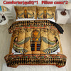 3PCS Egyptian Art Comforter Set 1 Quilted Comforter + 2 Pillow Cases - Breathable Soft Polyester Filling And Cover, Classic Print