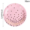 Gold dotted paper cup with foundation