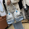 Ripped Chain Portable Messenger Bag For Women