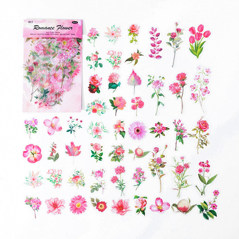 Vintage Journal Diary DIY Flower Shaped Stickers