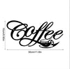 Metal Coffee Cup Wall Hanging Decoration Iron Hanging Coffee Bar Decoration Iron Wire Letter Signs