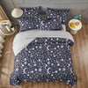 4/5Pcs Starry Sky Print Comforter Sets - Stain-Resistant, Hypoallergenic, And Lightweight Bedding For All Seasons - Twin/Queen Size Bed In A Bag With 100% Polyester Filling Halloween decor