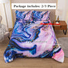 2/3Pcs Girls Comforter Queen, Purple Comforter Set, Tie Dye Comforter Sets, Purple Bedding Set Queen, Girls Tie Dye Bedding Set With Pillow Cover, Marbling Comforter Set