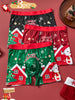 3pcs Men'S Christmas Themed Boxer Briefs, Knit Polyester Blend with Elastane, Medium Stretch, Comfortable Fit with Snowflake & Snowman Applique