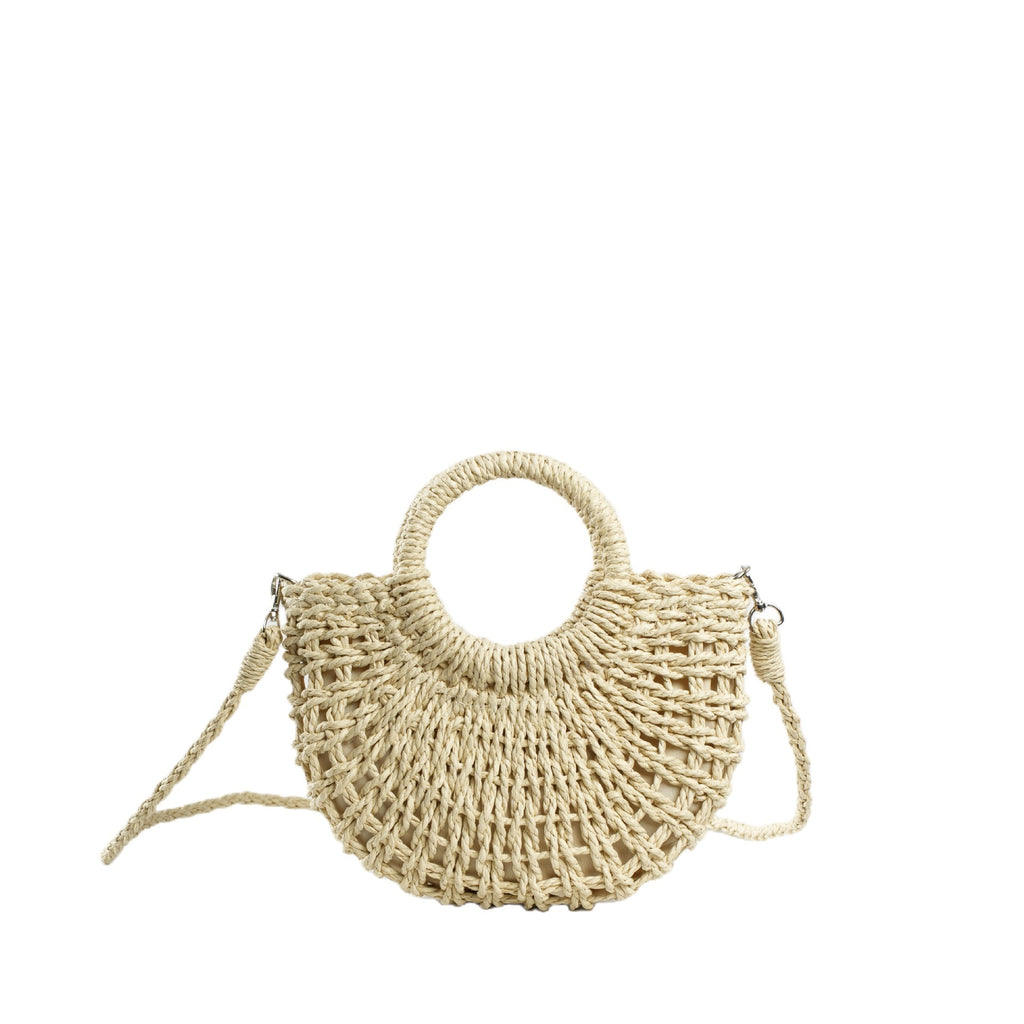 Women's Fashion Handmade Straw Woven Hollow Crossbody Bag