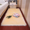 Home Living Room Bedroom Bedside Lovely Room White Faux Wool Bay Window Floor Mats