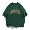 Men's And Women's Retro American Cotton Suede Puff Print T-shirt