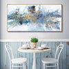 Modern Fantasy Paintings - Navy Blue Yellow Abstract Wall Art Prints Canvas Painting Large Size - Framed & Ready to Hang - For Living Room Bedroom Office Decoration - Perfect Gift for Art Lovers