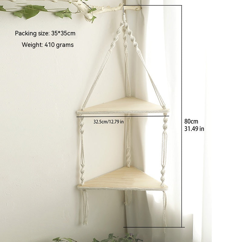 Bohemian Hand-woven Tassel Triangle Flower Pot Rack