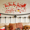 Christmas Cheer Wall Decals - Santa, Reindeer & Snowflake Designs | PVC Stickers for Bedroom, Living Room & Study | Festive Home Decor