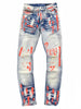 Street Graffiti Men's Casual Jeans Stretch Jeans