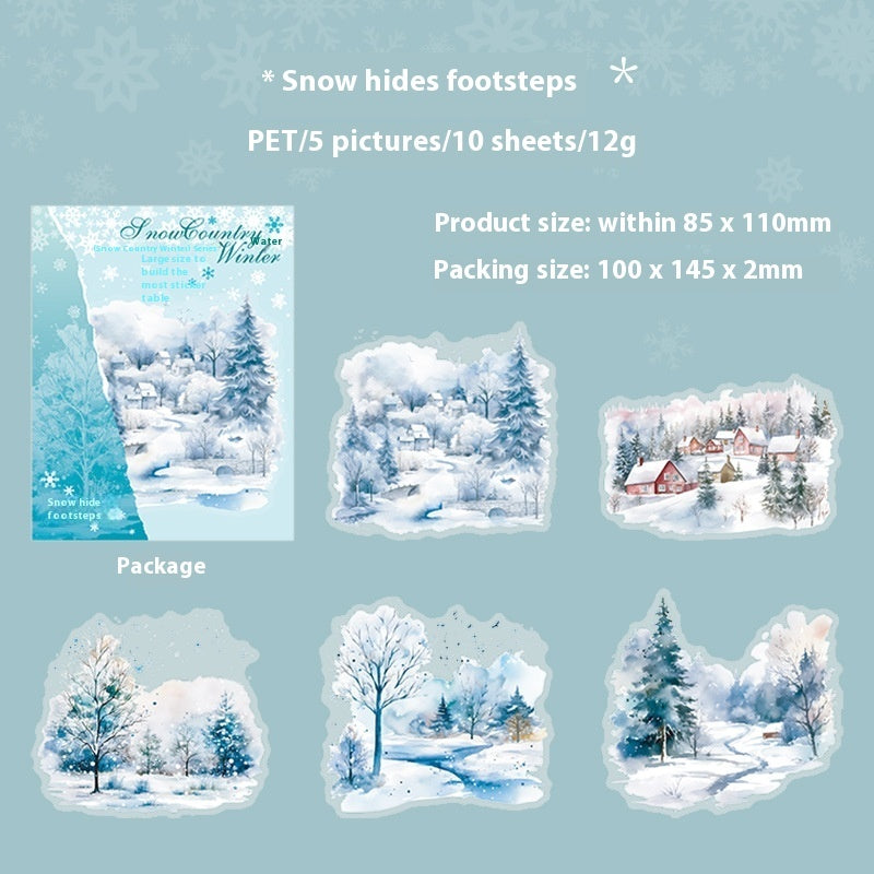 Winter Landscape Journal Decorative Source Material 10 Pieces 6 Models