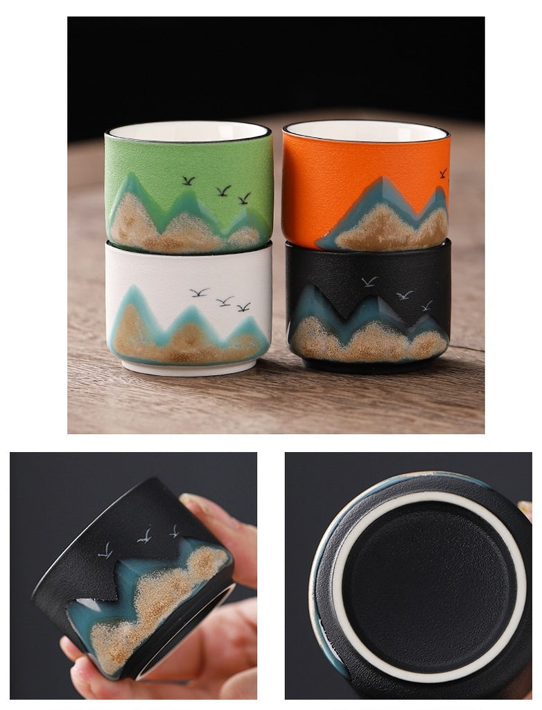 Cultural Creative China-chic Handle Pot Tea Set Cups Camp