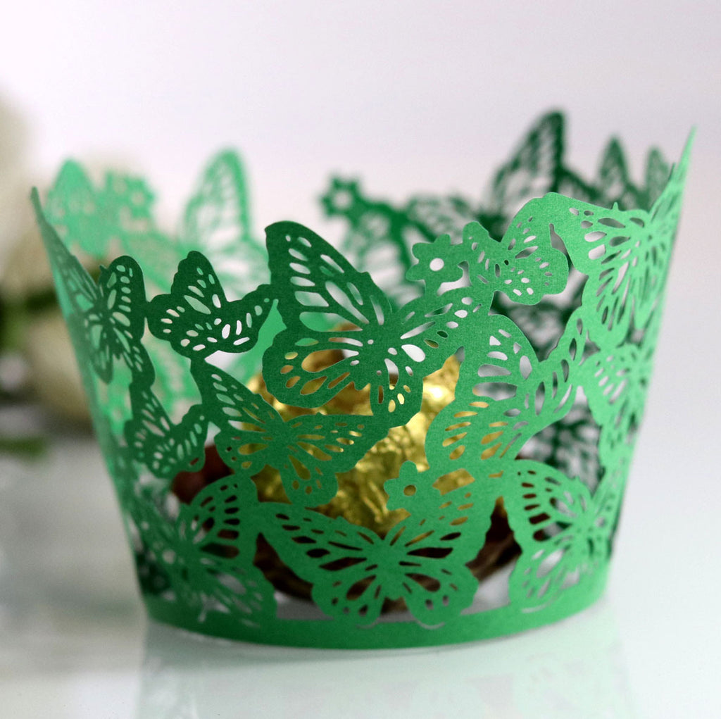 Direct Selling Wedding Baking Cake Paper Cups Hollow Surrounding Border Butterfly Cup Cake Zhejiang Factory In Stock Wholesale
