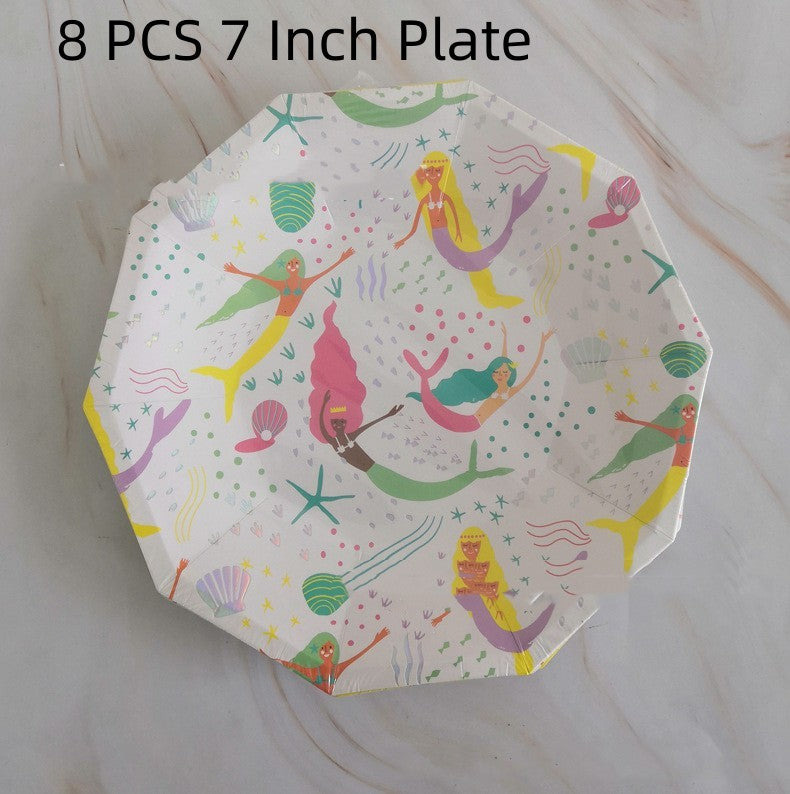 Decagon Mermaid Party Supplies Paper Pallet