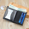 Handmade Cowhide Wallet Men's Top Layer Leather Zipper Anti-theft Swiping Large Capacity
