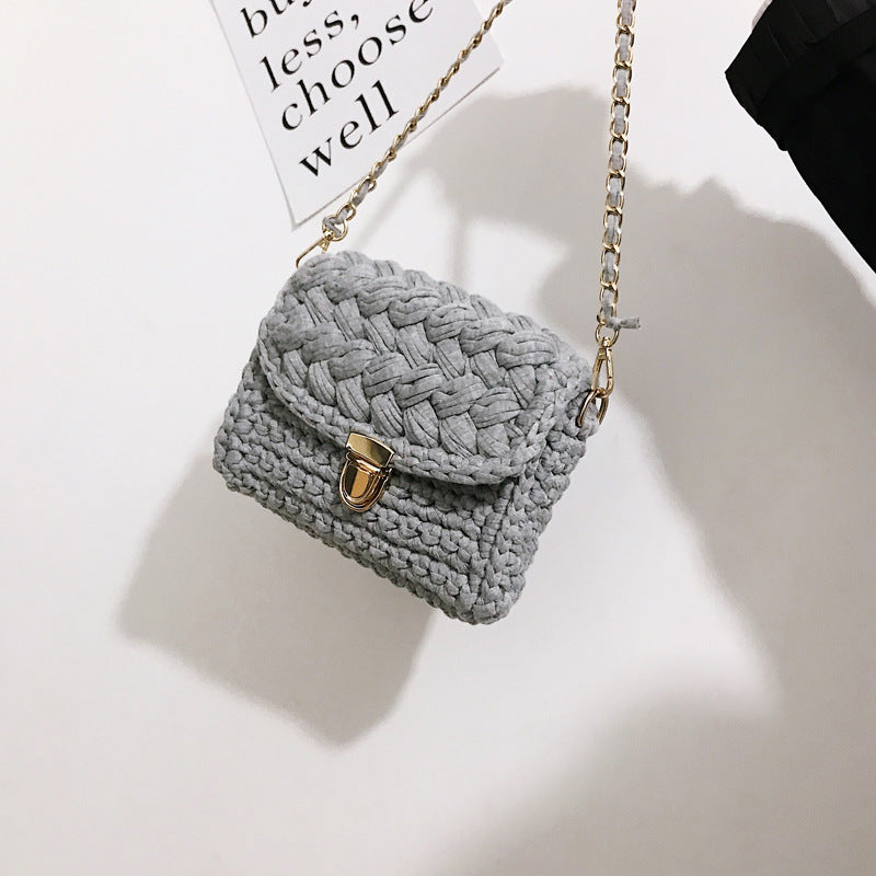 Hand-woven bag diy material bag