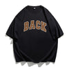 Men's And Women's Retro American Cotton Suede Puff Print T-shirt