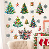 Christmas Cheer Wall Decals - Removable PVC Stickers with Tree, Reindeer & Snowflakes for Living Room and Bedroom Decor