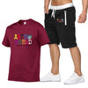 Cotton T-shirt fashion print short sleeve