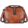 Women Handbag Leather Small Doctor Bag Women Shoulder Bag Female Crossbody Handbag Lock Chain Rivets Girls Vintage Women Bags