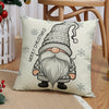 Set/4pcs, Home Linen Christmas Throw Pillowcases (18''x18''/45cm*45cm), Gray Gift, Letter Christmas Tree Gnome Pillowcases With Rustic Christmas Cushion Cover, Christmas Ornament For Home Sofa Farmhouse Bedroom Decor