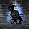 Dog vinyl record wall clock