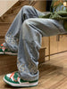 Y2k Baggy Jeans For Men, Hip Hop Grunge Demin Pants Wide Leg Loose Joggers Star Graphic Jeans