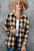 Plaid Shirt Women Spring Mid-length Loose Blouse Turndown Collar Shirt Clothing