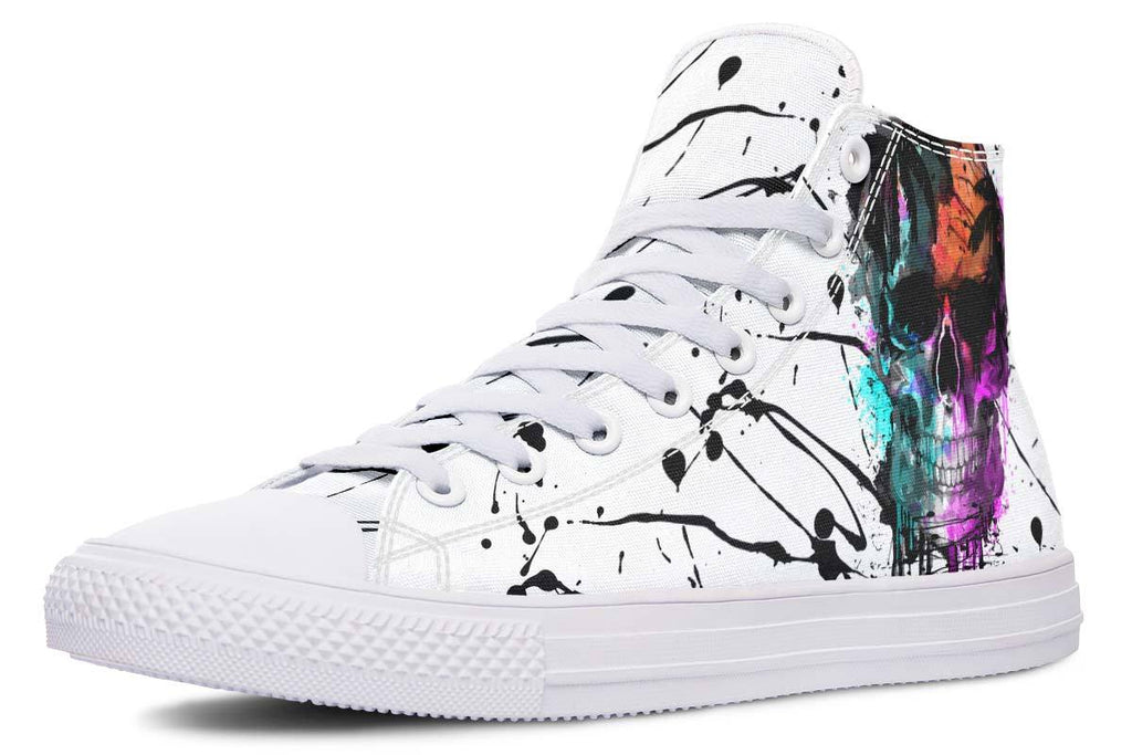 Printed Couple High-top Canvas Shoes