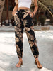 Chic and Durable Floral Print Baggy Joggers: Comfortable, Easy-Care Women's Pants with Pockets for All Seasons