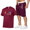 Cotton T-shirt fashion print short sleeve