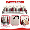 Christmas tablecloth - Disposable Christmas Tablecloth - Festive Red & Black Plaid Christmas Tree Design - Holiday & Winter Table Decorations - For Christmas, New Year & Festive Gatherings - Easy & Festive Table Cover - Deck Your Halls in Style