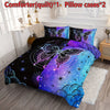 Butterfly Bedding Comforter Set Butterfly Printed Pattern Quilt with 1 Comforter and 2 Pillowcases for Bedroom All Season