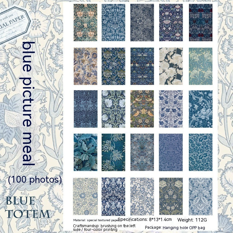 Retro Artistic Flower Creative Journal Gift Decoration Base Paper