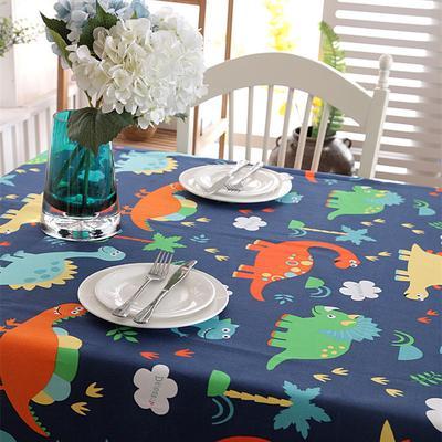 Cotton thickening tablecloth personality cartoon dinosaur children's room cover towel active tea table cloth table cloth one generation