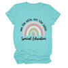Rainbow Love Round Neck Short Sleeve T-Shirt